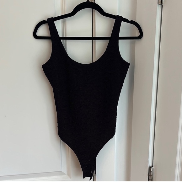 H&M Tops - H&M Black Women's Textured Bodysuit